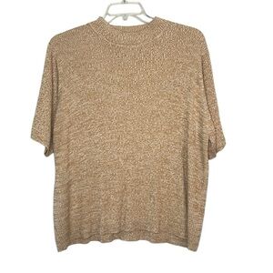 Sag Harbor Vintage Smocked Heathered Tan Short Sleeve Tee 2X